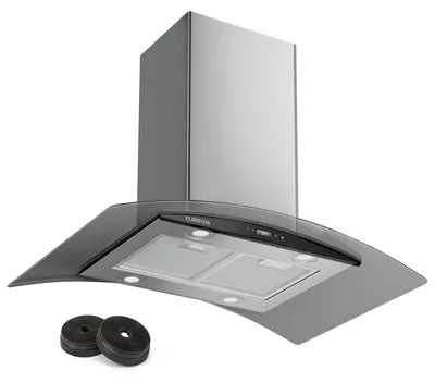 Produktbild von Klarstein Dunstabzugshaube 90cm, Abluft Dunstabzugshaube mit Spülmaschinenfestem Filter, LED-Beleuchtung & Touch Controls, Leise Abzugshaube mit 600 m³/h Luftstrom, Energieeffiziente Wandhauben