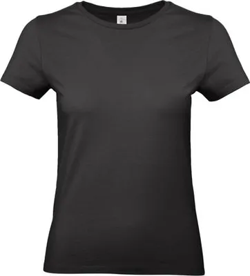 Obrázek produktu pro Dámské tričko s krátkým rukávem - B&C #E190/W - black - velikost L
