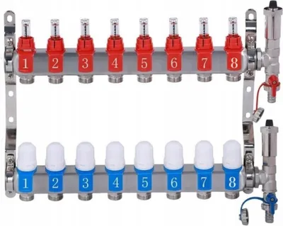 Immagine prodotto di Attacco Tubo 8 Circuito Riscaldamento A Pavimento Flussometro