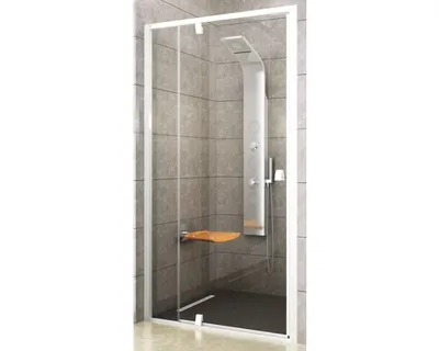 Zdjęcie produktu dla Drzwi prysznicowe RAVAK Pivot PDOP2-110 biały/biały+transparentny 03GD0101Z1