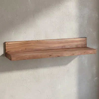 Produktbild von Wandregal "Nako" Massivholz: Flexibles Landhaus-Design, pflegeleicht. Beige, 110x24x17 cm | Kadima Design