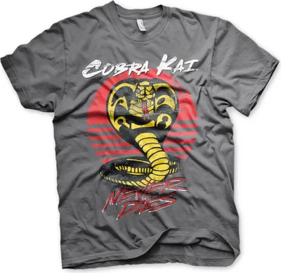 Produktbild von Cobra Kai Never Dies T-Shirt - Large - DarkGrey
