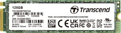 Image de Transcend 128 GB Interne PCIe SSD TS128GMTE672A-VS1 (TS128GMTE672A-VS1)