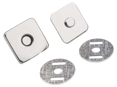 Produktbild von 5 Magnet-Verschlüsse 18x18mm Farbwahl - Taschen Schloss Verschluss