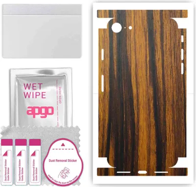 Produktbild von apgo Rückseite + Seiten Schutzfolie, Skin, kompatibel mit Apple iPhone SE 2022, Hinten Displayschutzfolie aus Vinylfolie, kratzfest, einfache Montage - Tigerwood