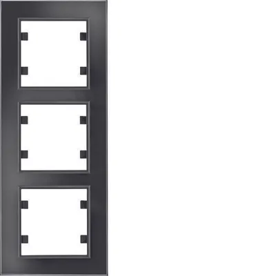 Produktbild von HAGER lumina passion Dreifachrahmen vertikal Glas schwarz WL9131