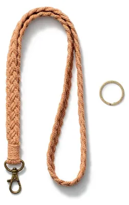 Produktbild von Braunes Schlüsselband, langer Schlüsselanhänger, Kordel zum Umhängen