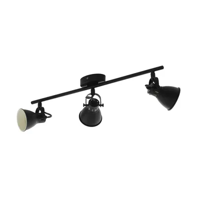 Image de Eglo LED Applique et plafonnier Seras 2 noir orientable IP20 3 x 3,3W GU10 240lm blanc chaud 3000K