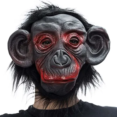 Produktbild von Premium Gorillamaske mit Haaren – Realistische schwarze Ganzkopfmaske für Karneval, Fasching, Halloween & Mottopartys – Uni Tier Maske