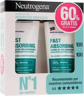Imagen del producto de Neutrogena Sofortige Absorption Fußcreme 2x100ml