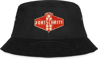 Produktbild von Spreadshirt DDR Fortschritt Traktor Landmaschine Fischerhut, L/XL (Caps), Schwarz