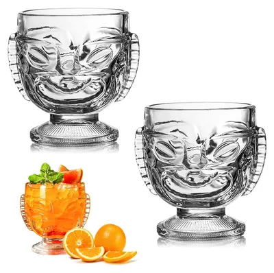 2 Tiki-Cocktailgläser, 444 ml, Martini-Gläser, Bargläser