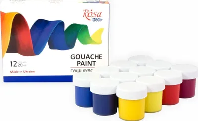 Zdjęcie produktu dla Rosa 221542 Zestaw farb gwaszowych 12 x 20 ml