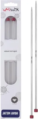 Productafbeelding van Metalen Breipennen - Jacknaalden Rondbreinaalden - Kleding Maken - Optimaal Scherpe Tips - 40 cm 3.5 mm - Messing