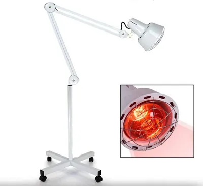 Produktbild von Infračervená lampa Infračervená lampa Topná lampa Tepelná lampa s kolečky Reflektor Červená světelná lampa Péče Podlahový stojan Terapie Nastavitelná intenzita 220V 275W E27