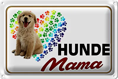 Produktbild von Blechschild Spruch 18x12cm Hunde Mama Herz
