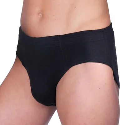 Herren Slip mit Dehnbund, ohne Eingriff schwarz