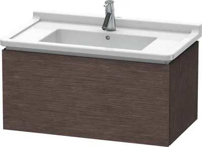 Produktbild von Waschtischunterbau L-CUBE 469x820x408mm eiche dunkel gebürstet eiche dunkel gebürstet