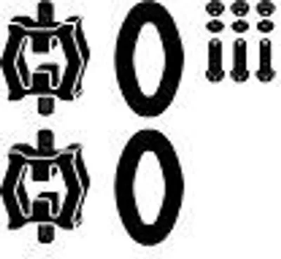 Produktbild von HJS 82 12 2290 Montagesatz Auspuffanlage Abgasanlage für BMW 5 Limousine (E39) 5 Touring (E39) 7 (E38)