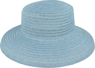 Image de Chapeau de paille Mayser uni et léger, orné d'un galon, en chanvre Tiffany, bleu, taille unique
