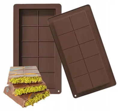 Produktbild von Eurobatt Silikonform für Pralinen 22,5x10x2 cm Große Schokoladenform