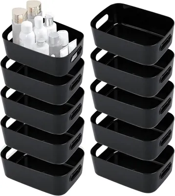 Produktbild von 10 Stück Aufbewahrungsbox Kunststoff Schwarz
