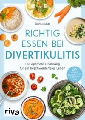A book cover for a cookbook about diverticulitis.