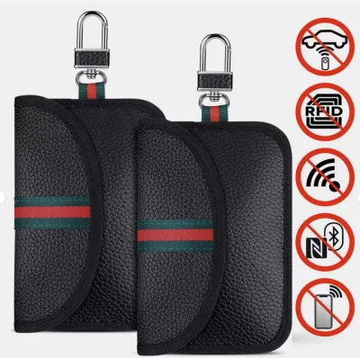 Produktbild von STILVORA Schlüsseletui mit Litchi-Textur, RFID Autoschlüssel Schutz, Autoschlüssel Schutz Tasche, 2er Set Autoschlüssel Schutzhüllen
