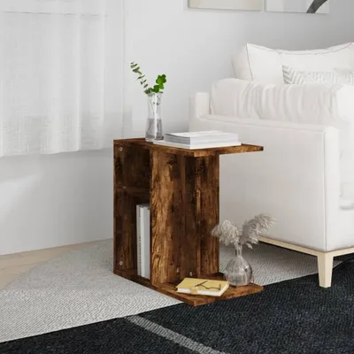 Produktbild von The Living Store Beistelltisch Räuchereiche 50x30x50 cm Holzwerkstoff