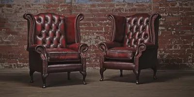 Productafbeelding van Echter Chesterfield: oorfauteuil, fauteuil, bank, sofa, gestoffeerde stoel, loungebank, antiek