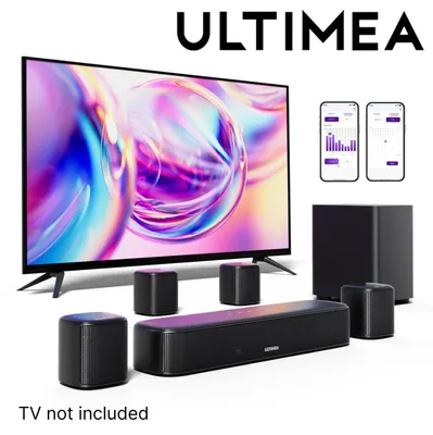 Obrázek produktu pro 7.1kanálová soundbar pro televizi se 4 reproduktory pro prostorový zvuk a virtuálním prostorovým zvukem