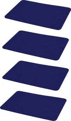 Produktbild von 4er Set Platzmatte Filz 44 x 30 cm Navyblau  Tischsets Untersetzer Rechteckig Tischmatten Platzsets Filzuntersetzer