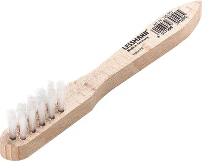 Immagine prodotto di Spazzola per candele L.150mm 0,3mm Nyl.PA liscio 3 file LESSMANN