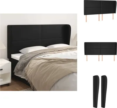Immagine prodotto di vidaXL Testiera con orecchie nera 163x23x118/128 cm in Pelle finta - Testate e piedi