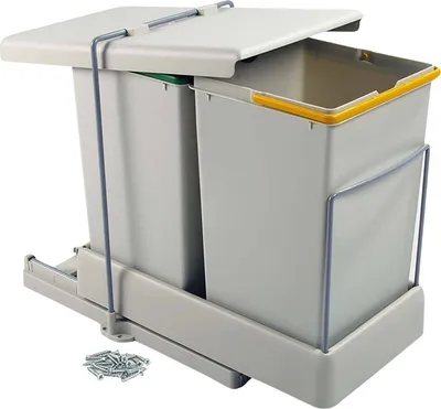Image de Poubelle coulissante automatique 2 x 14 L EMUCA - 8077221
