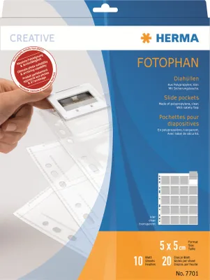 Produktbild von Herma Diahüllen 5x5 10 Blatt klar 7701