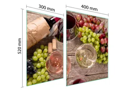 Obrázek produktu pro Skleněná Ochranná Deska Na Srdce 70X52 Víno
