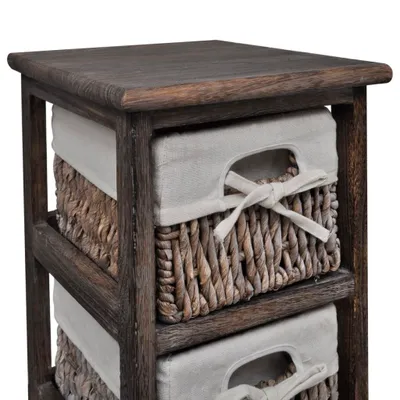 Produktbild von vidaXL Korbregal Holz mit 5 Körben Braun