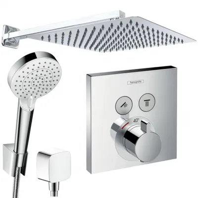 Produktbild von Hansgrohe und Jowi Unterputz Duschsystem ShowerSelect Thermostat, Unterputz Duscharmatur mit Kopfbrause, OHNE iBox
