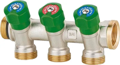 Produktbild von EFFEBI Trinkwasserverteiler mit DVGW-Zulassung - 3-fach Verteiler