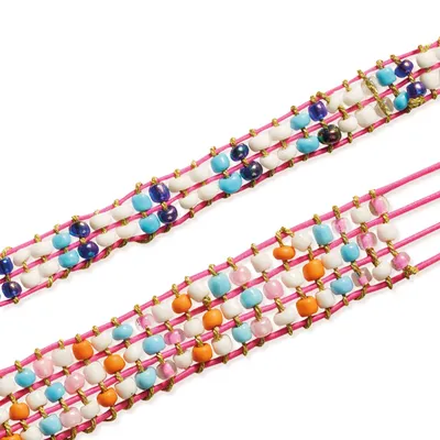 Produktbild von SES Creative 14745 – Glasperlenarmbänder – DIY Schmuckset mit Holzwebrahmen für Kinder ab 6 Jahren, Armbänder-Bastelset für Kinder, 6 Jahr(e), Mehrfarbig