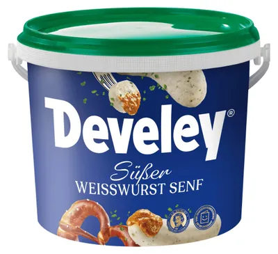 Image de Moutarde originale pour saucisses blanches de Munich Develey 5000g