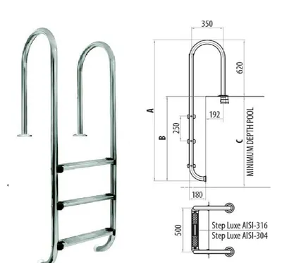 Produktbild von Eco-Einbauleiter V2A weit 4-stufig