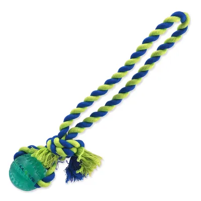 Zdjęcie produktu dla Zabawka DOG FANTASY DENTAL MINT piłka do rzucania z linką zielona 5 x 30 cm