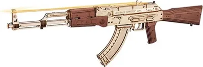 Image de RoboTime 3D Casse-tête mécanique en bois Fusil d'assaut AK-47