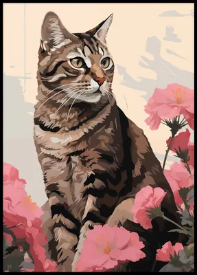Produktbild von Plakat 64x90cm Porträt der Katzenseele