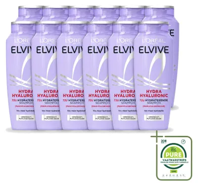 Obrázok produktu pre 12 kusov šampónu L'Oréal Paris Elvive Hydra Hyaluronic, 250 ml - veľké balenie