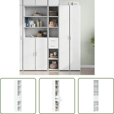 Produktbild von The Living Store Highboard Weiß 30x42,5x185 cm Holzwerkstoff