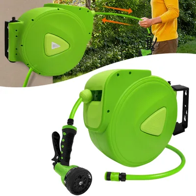 Productafbeelding van TANYEAR Slanghaspel 20m, automatische slangenoproller, tuinslang