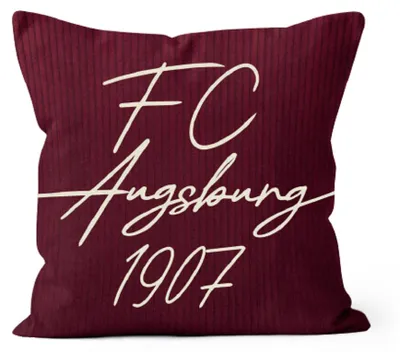 Produktbild von FC Augsburg Kissen Bordeaux Kord